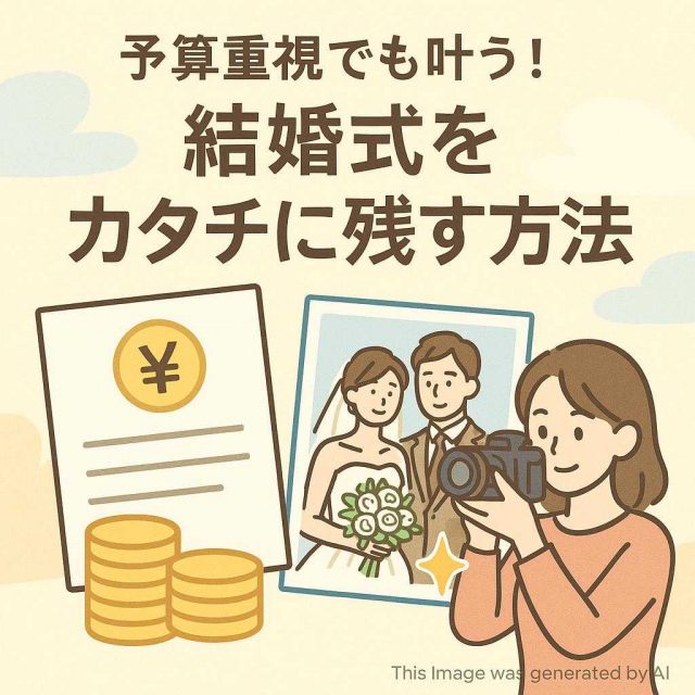 予算重視でも叶う！結婚式をカタチに残す方法