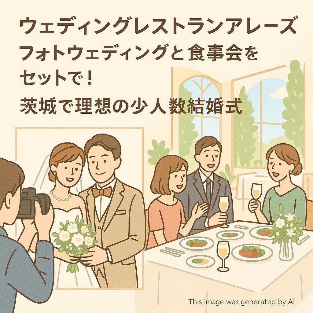ウェディングレストランアレーズフォトウェディングと食事会をセットで!茨城で理想の少人数結婚式