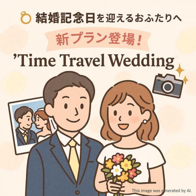 💍 結婚記念日を迎えるおふたりへ ＼ 新プラン登場！ ／ 「Time Travel Wedding」📸✨