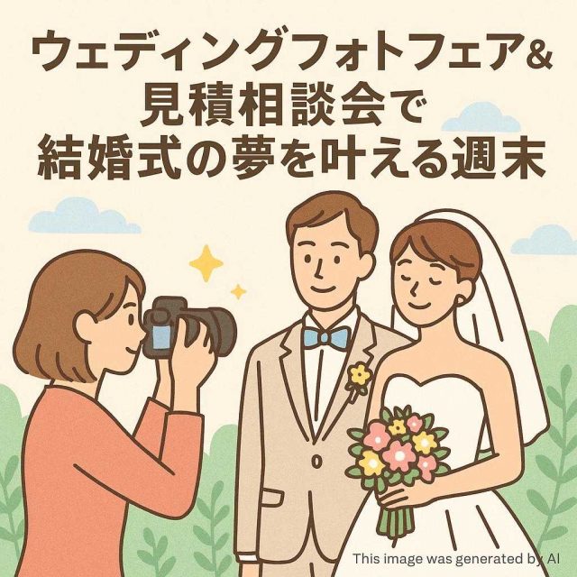ウェディングフォトフェア＆見積相談会で結婚式の夢を叶える週末