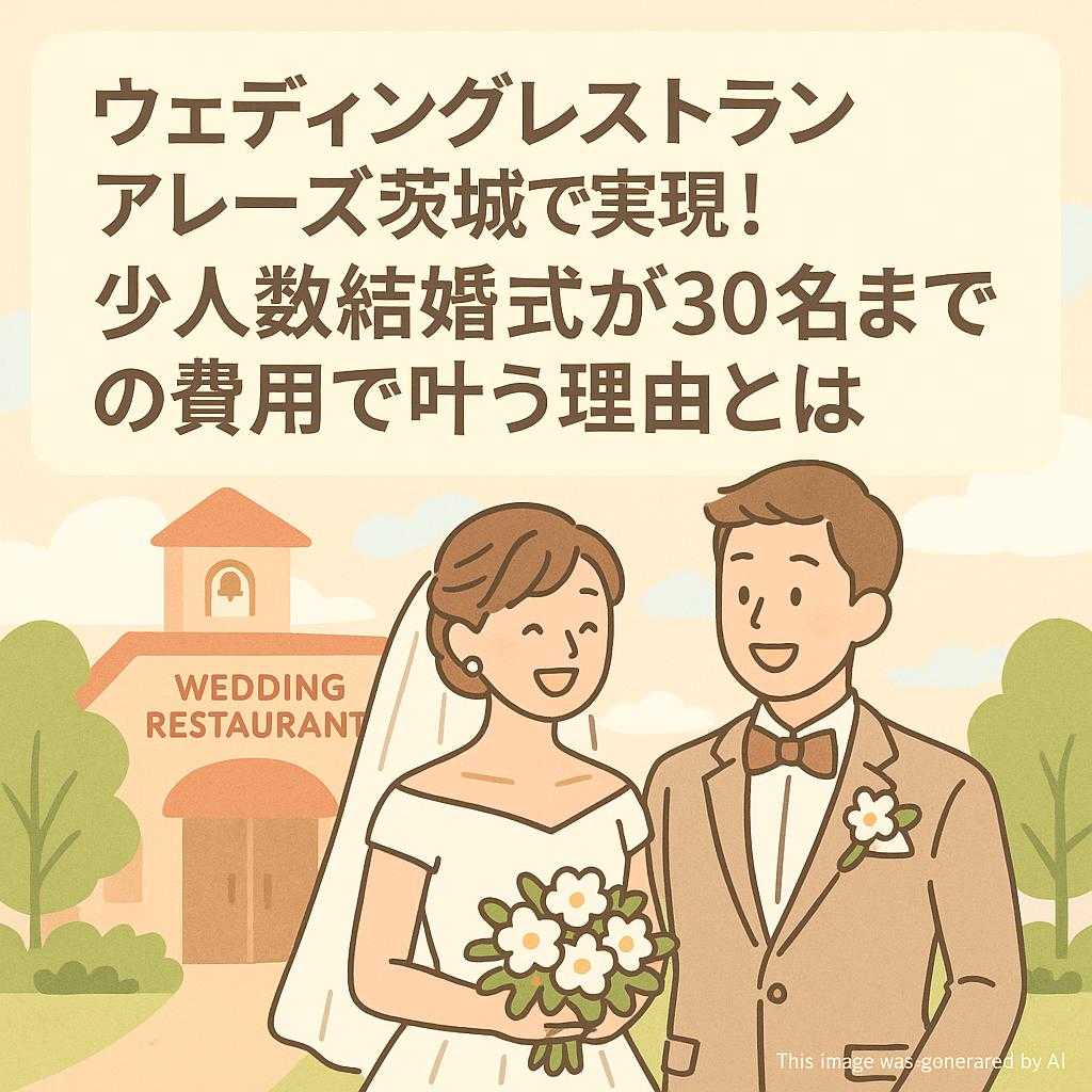 ウェディングレストランアレーズ茨城で実現!少人数結婚式が30名までの費用で叶う理由とは