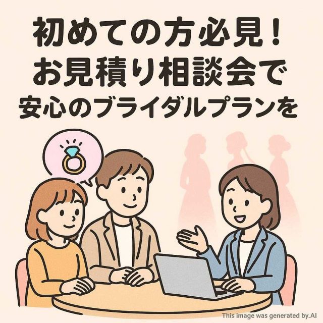 初めての方必見！お見積り相談会で安心のブライダルプランを