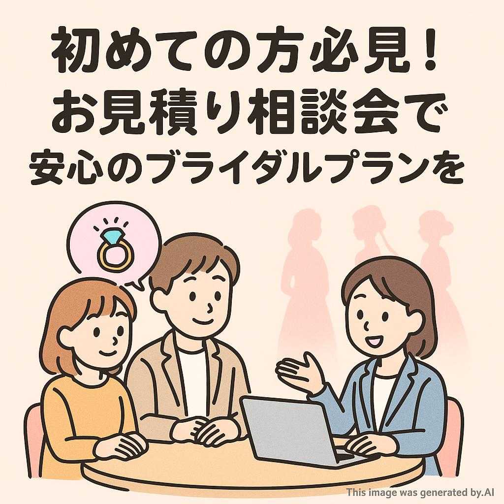 初めての方必見!お見積り相談会で安心のブライダルプランを