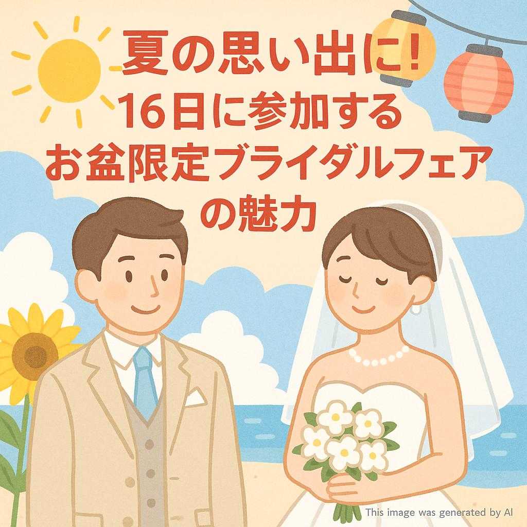 夏の思い出に!16日に参加するお盆限定ブライダルフェアの魅力