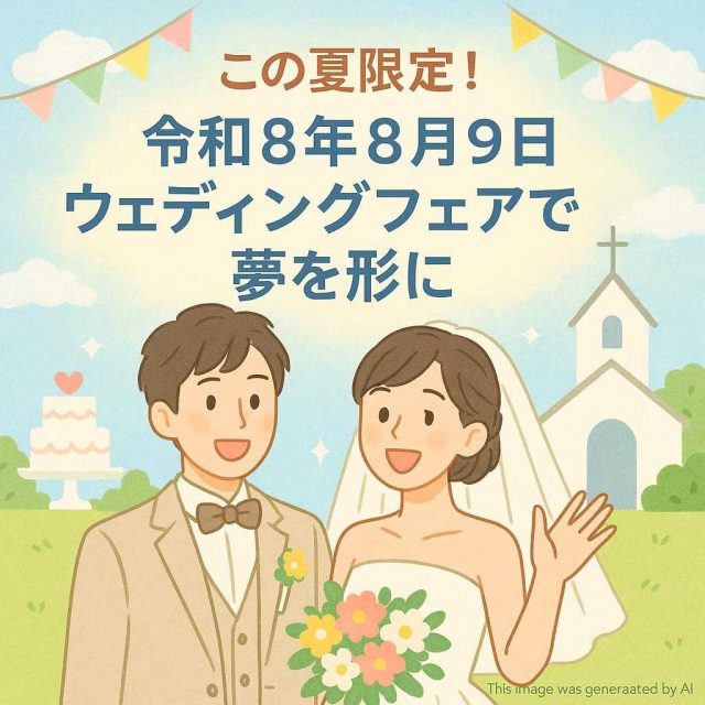 この夏限定！令和8年8月9日ウェディングフェアで夢を形に