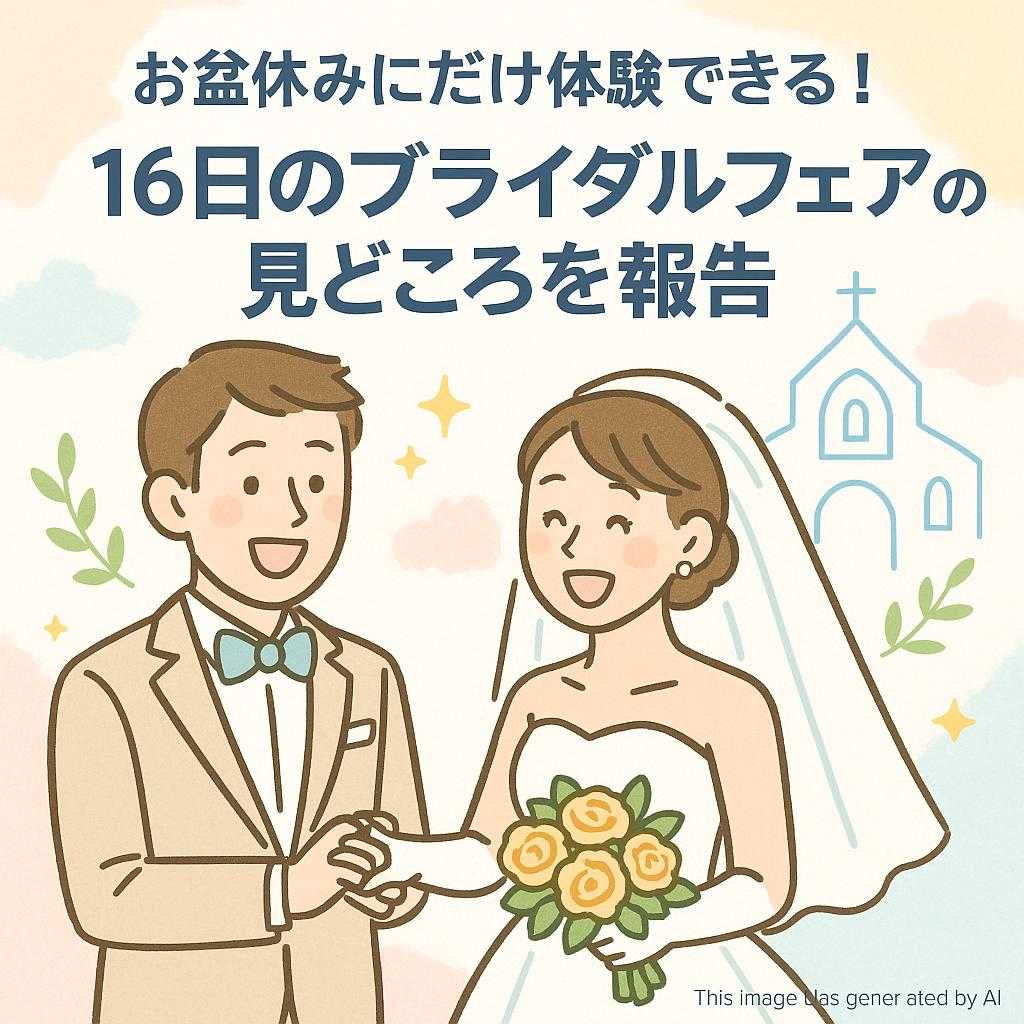 お盆休みにだけ体験できる!16日のブライダルフェアの見どころを報告