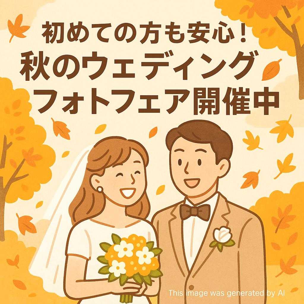 初めての方も安心！秋のウェディングフォトフェア開催中
