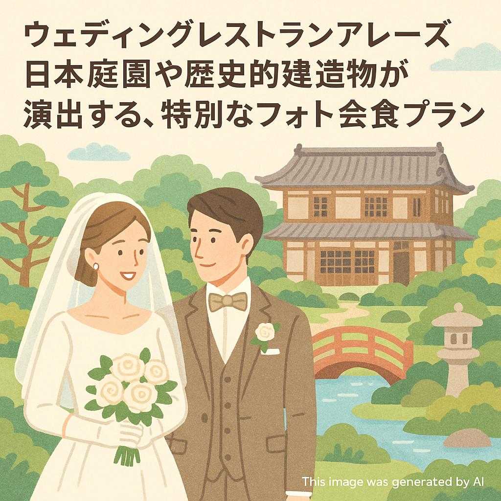 ウェディングレストランアレーズ日本庭園や歴史的建造物が演出する、特別なフォト会食プラン