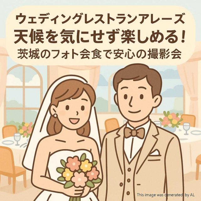 ウェディングレストランアレーズ天候を気にせず楽しめる！茨城のフォト会食で安心の撮影会