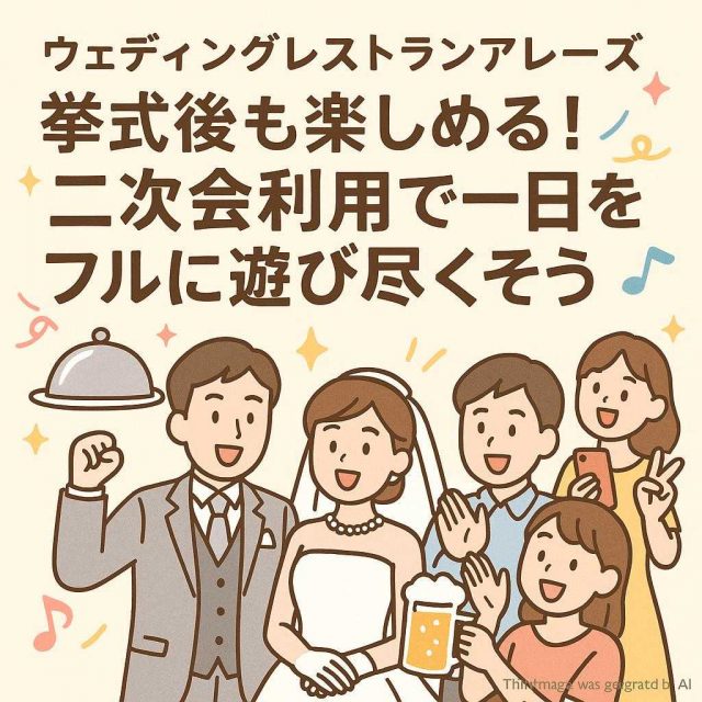 ウェディングレストランアレーズ 挙式後も楽しめる！二次会利用で一日をフルに遊び尽くそう
