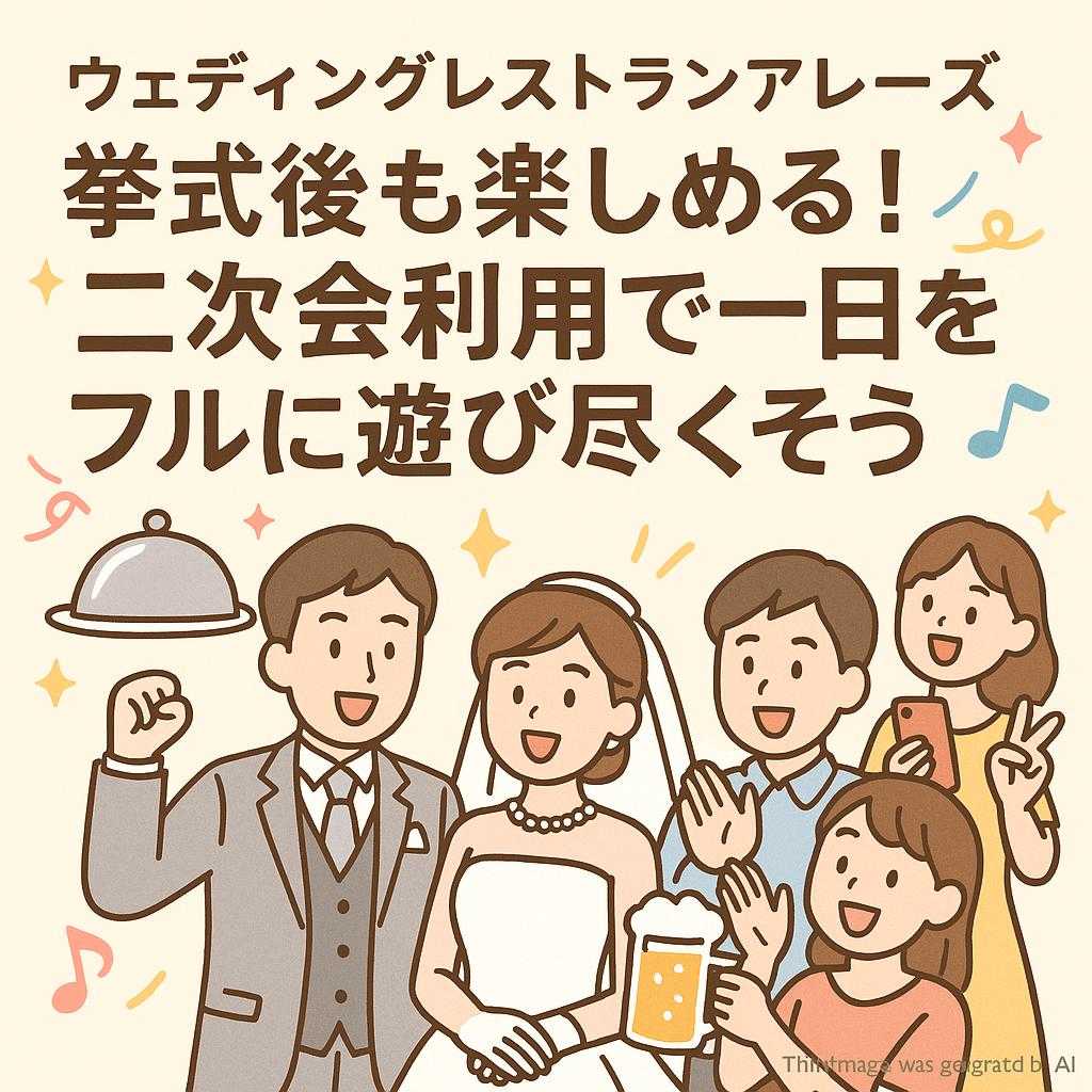 ウェディングレストランアレーズ 挙式後も楽しめる！二次会利用で一日をフルに遊び尽くそう