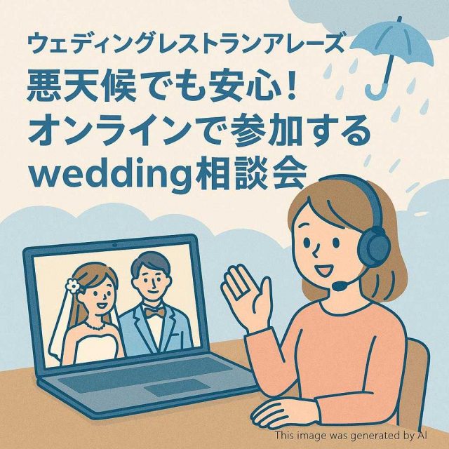 ウェディングレストランアレーズ 悪天候でも安心！オンラインで参加するwedding相談会
