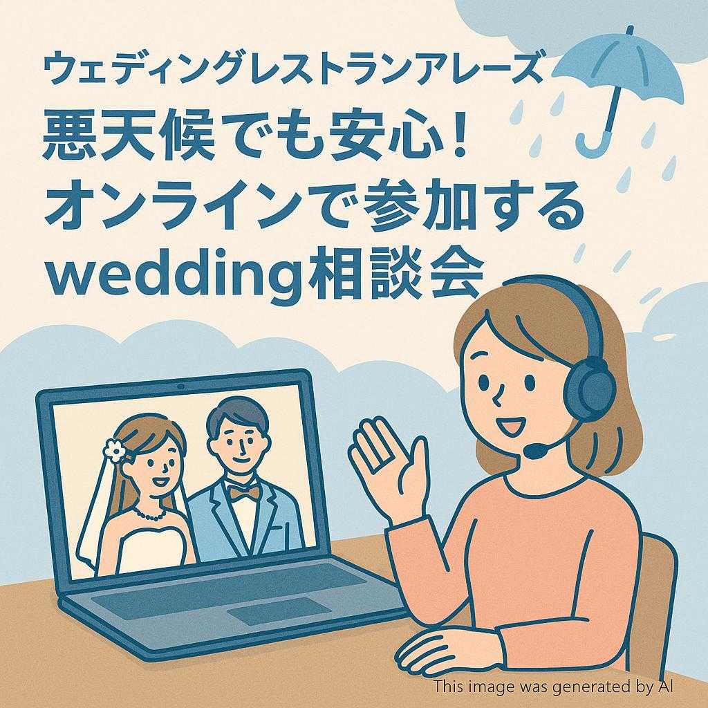 ウェディングレストランアレーズ 悪天候でも安心！オンラインで参加するwedding相談会