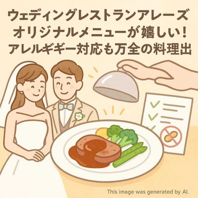 ウェディングレストランアレーズ オリジナルメニューが嬉しい！アレルギー対応も万全の料理演出