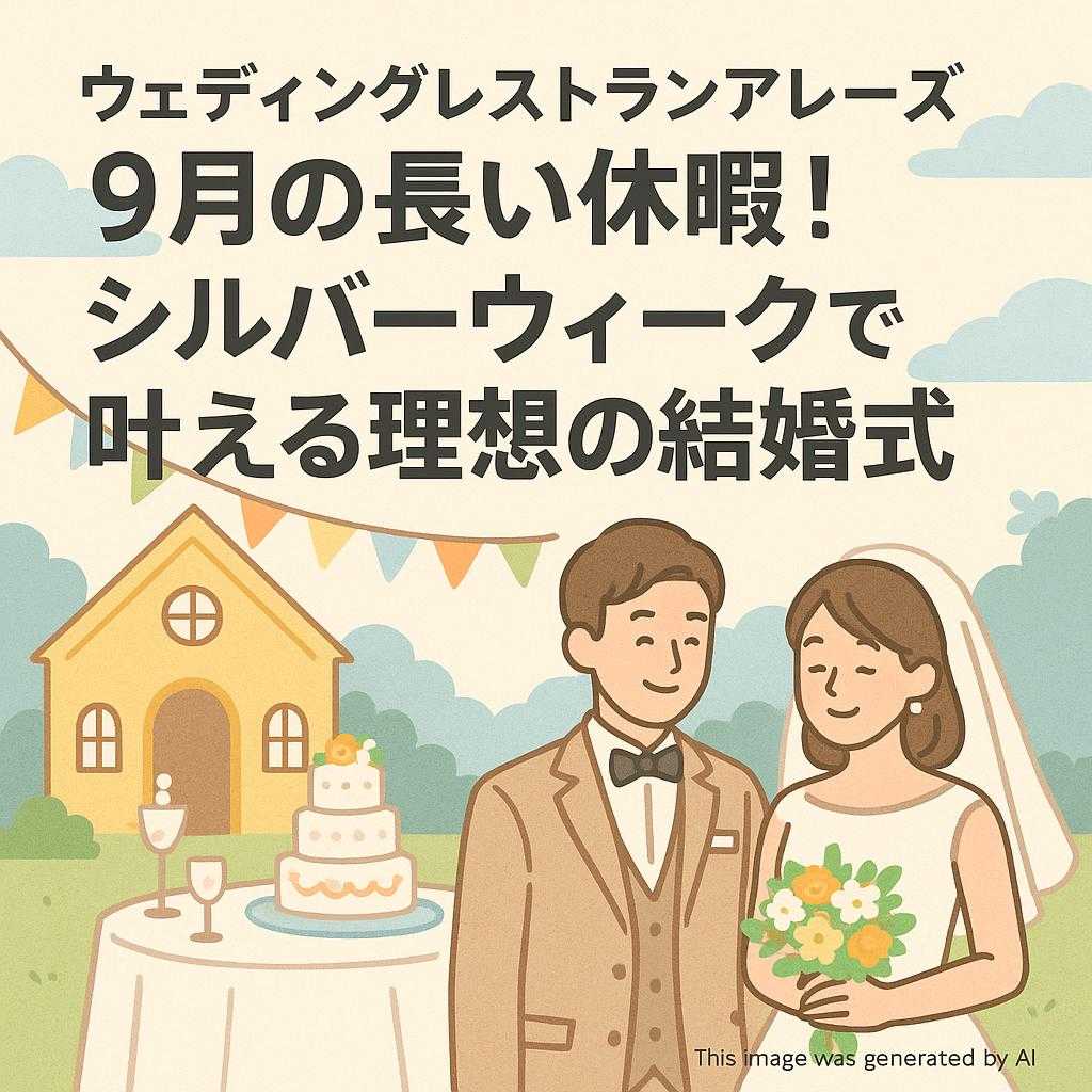 ウェディングレストランアレーズ 9月の長い休暇！シルバーウィークで叶える理想の結婚式