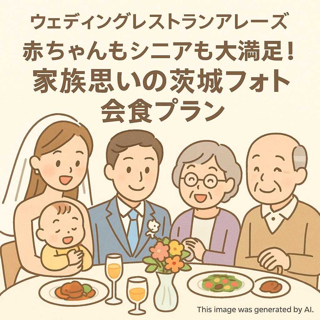 ウェディングレストランアレーズ 赤ちゃんもシニアも大満足！家族思いの茨城フォト会食プラン