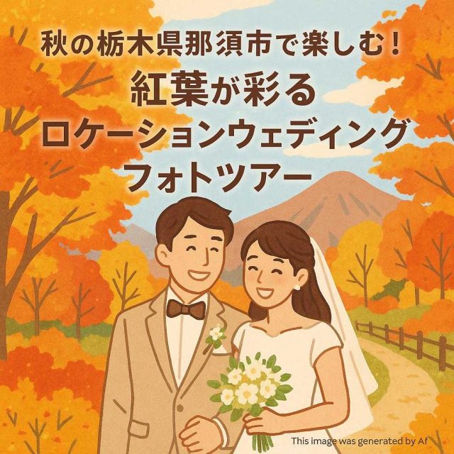 秋の栃木県那須市で楽しむ！紅葉が彩るロケーションウェディングフォトツアー