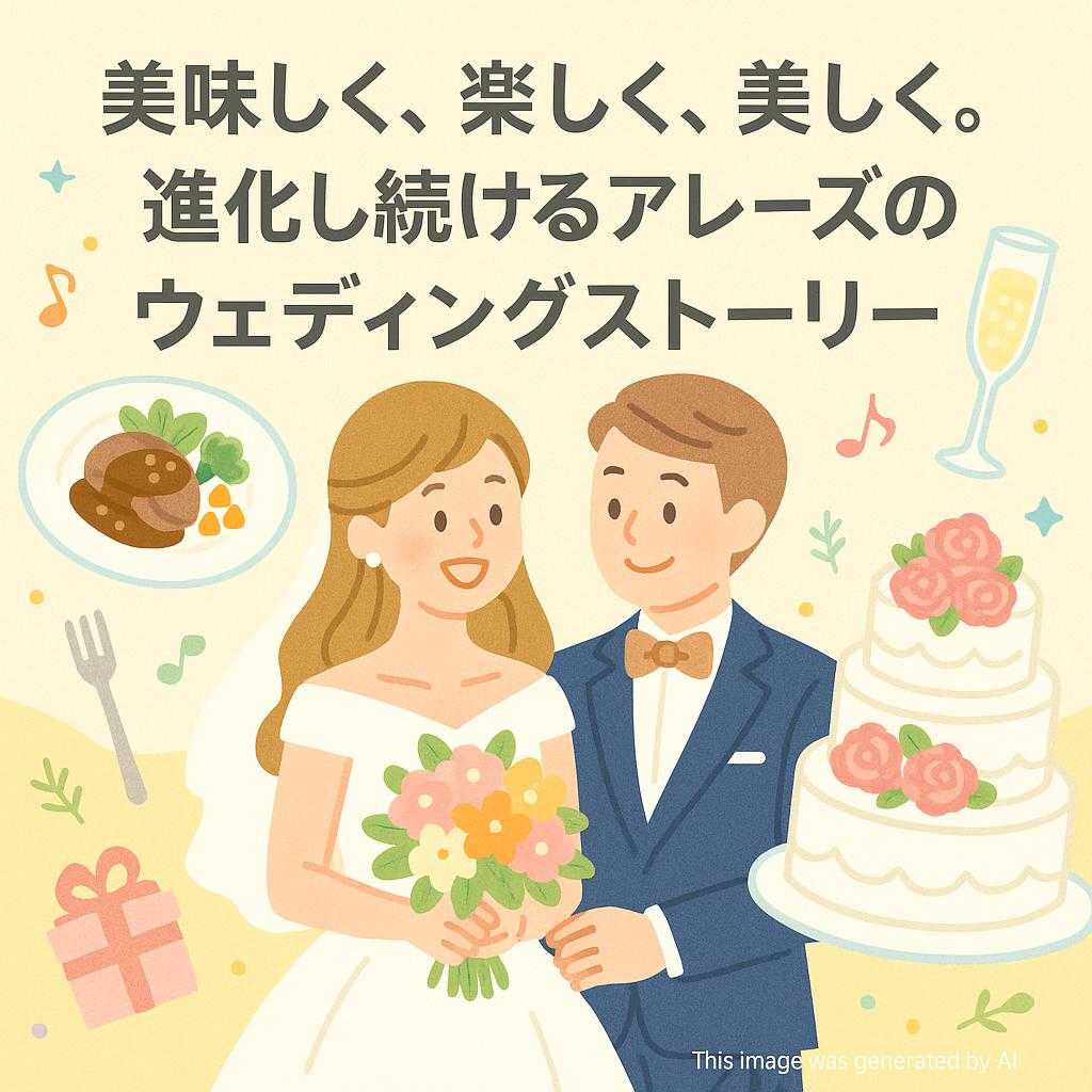 「美味しく、楽しく、美しく。進化し続けるアレーズのウェディングストーリー」