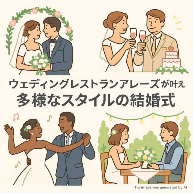 ウェディングレストランアレーズが叶える、多様なスタイルの結婚式