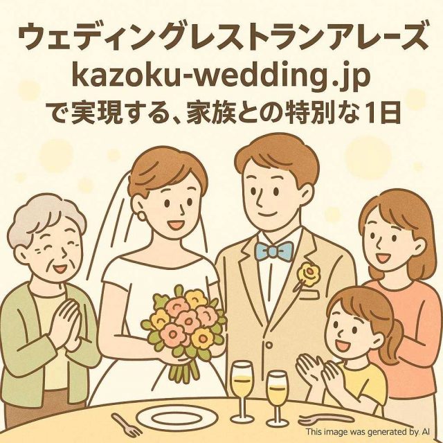 ウェディングレストランアレーズ kazoku-wedding.jpで実現する、家族との特別な1日