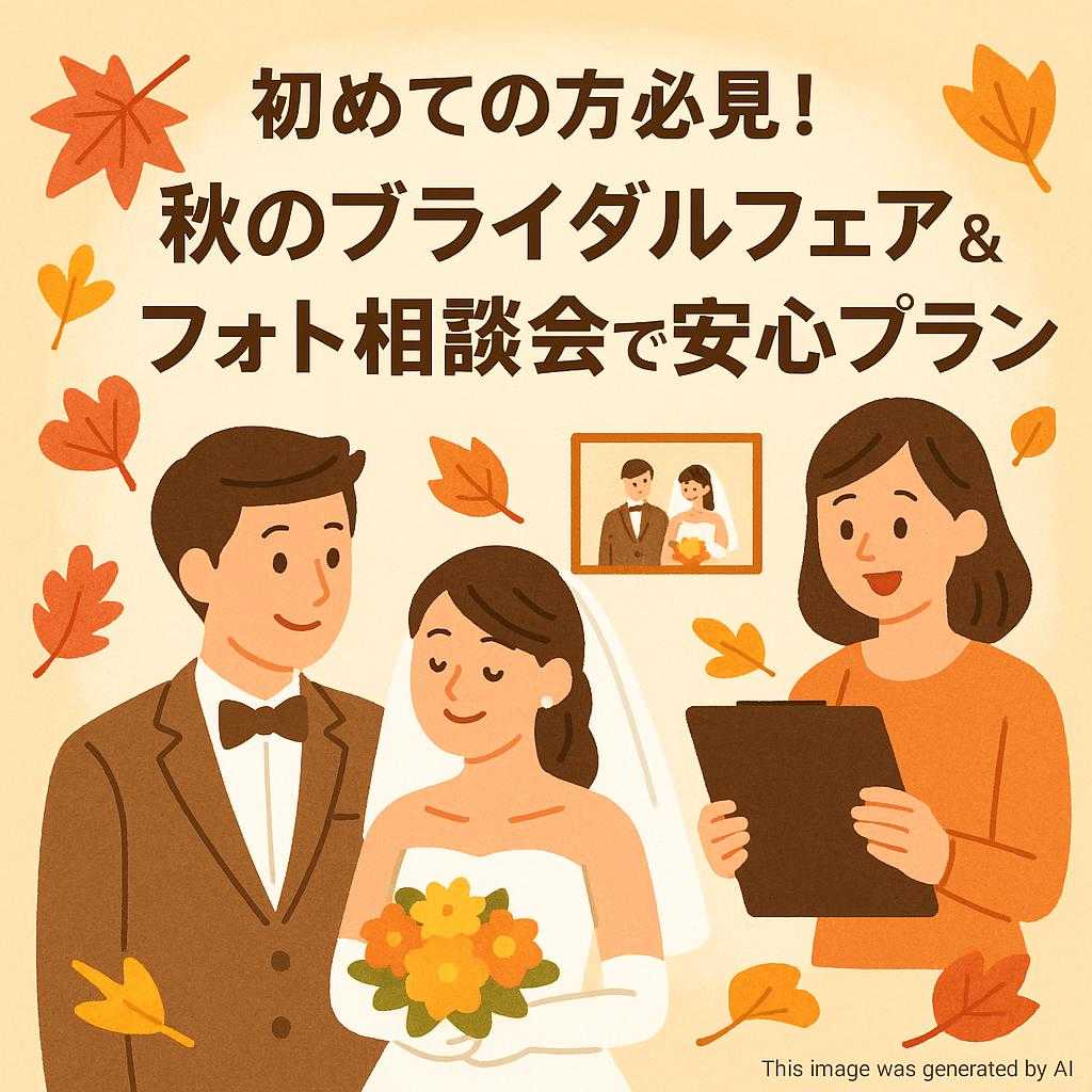 初めての方必見！秋のブライダルフェア＆フォト相談会で安心プラン