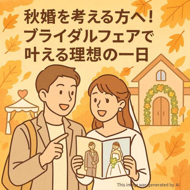 秋婚を考える方へ！ブライダルフェアで叶える理想の一日